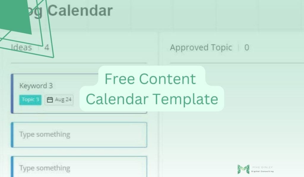 Free Content Calendar Template
