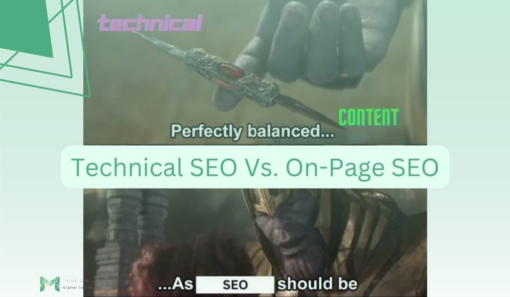 technical seo vs. on-page seo